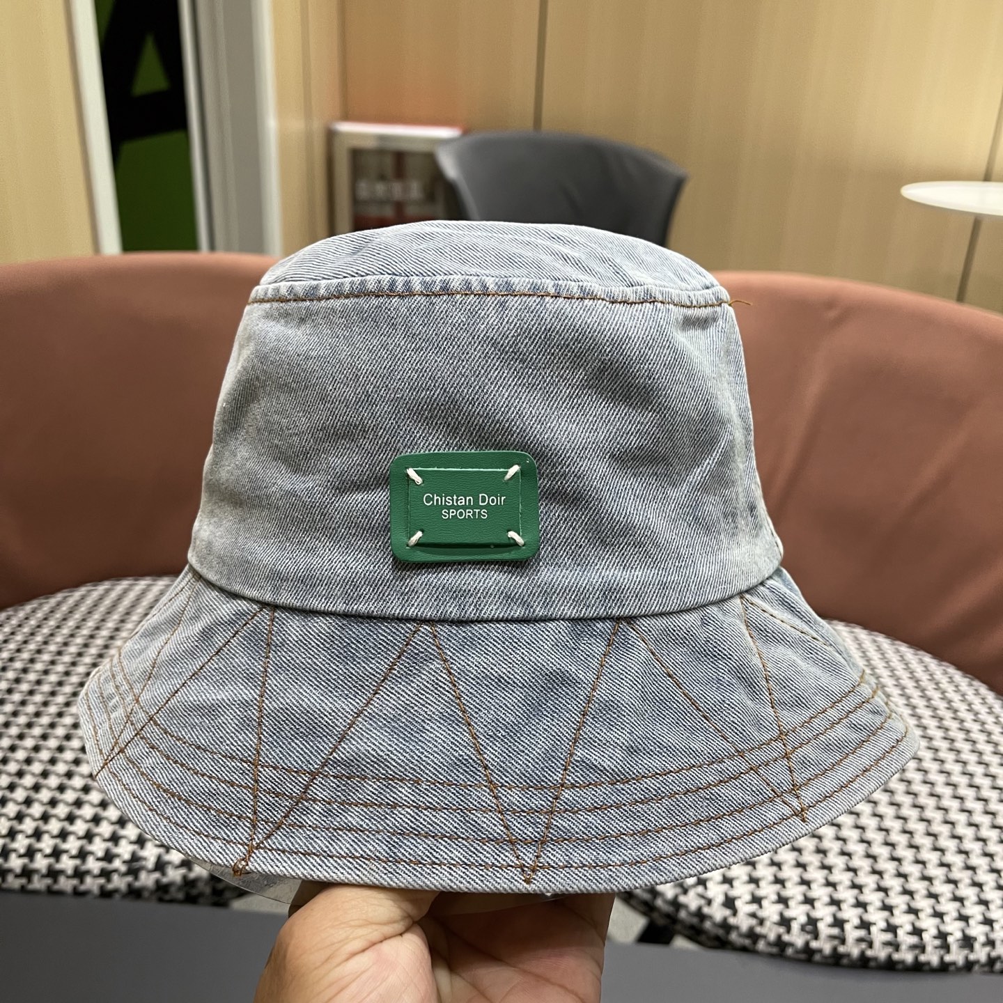  Doir迪奥2025牛仔渔夫帽女春秋复古文艺水桶帽子显脸小百搭遮阳防晒素颜盆帽潮