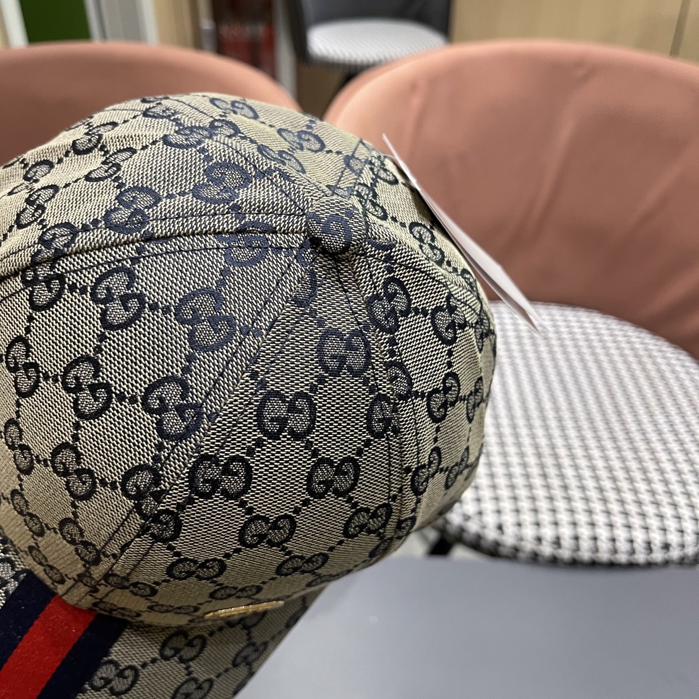  Gucci古奇鸭舌帽男女新款帆布饰条纹织带韩版G家高定帽子户外棒球帽