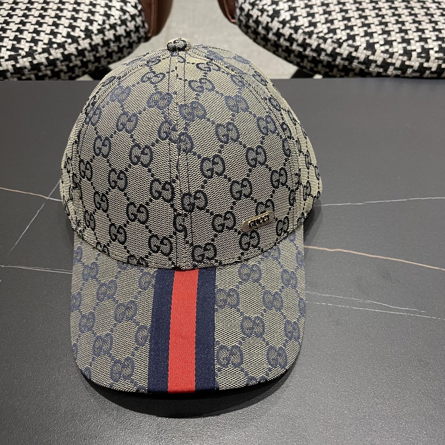  Gucci古奇鸭舌帽男女新款帆布饰条纹织带韩版G家高定帽子户外棒球帽