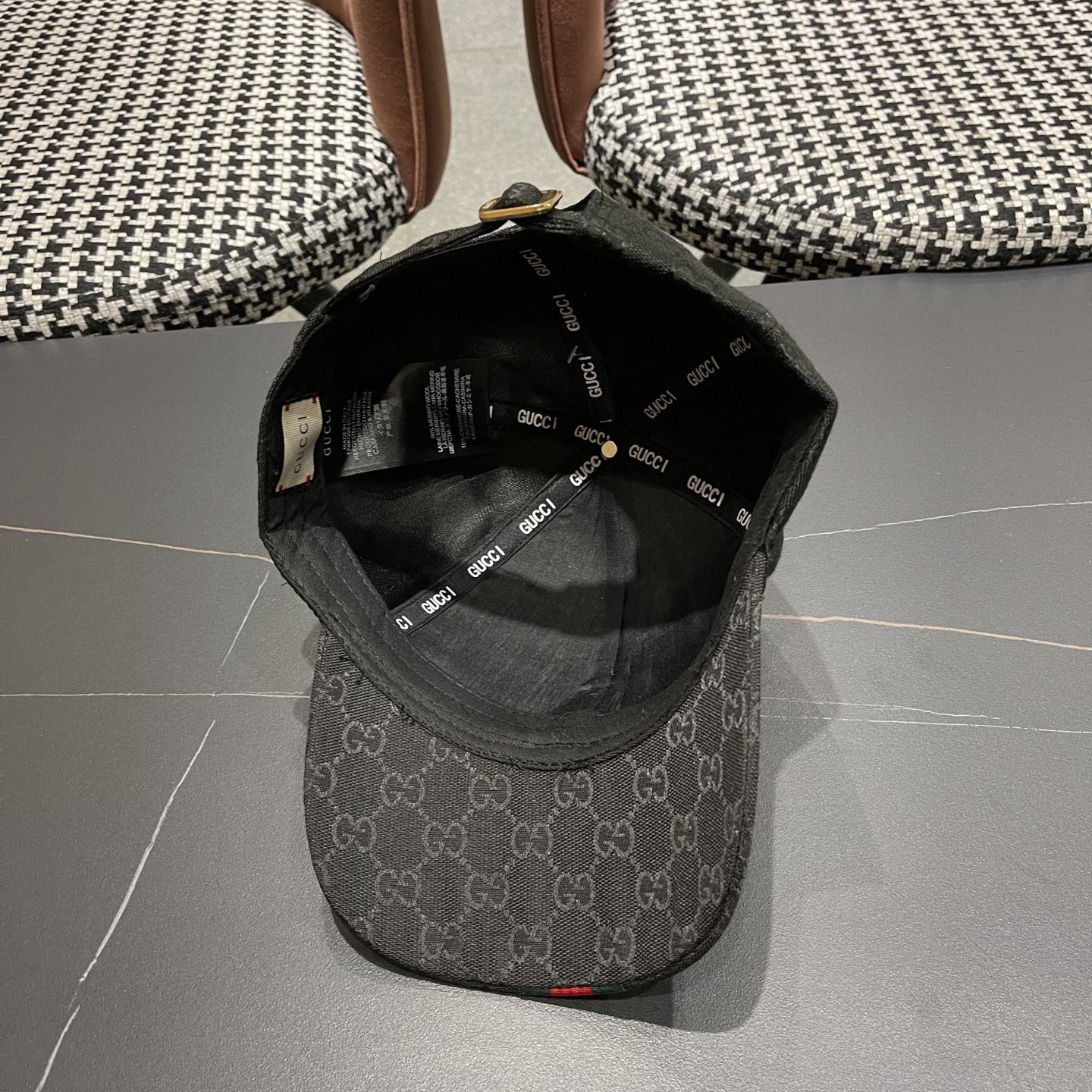  Gucci古奇鸭舌帽男女新款帆布饰条纹织带韩版G家高定帽子户外棒球帽