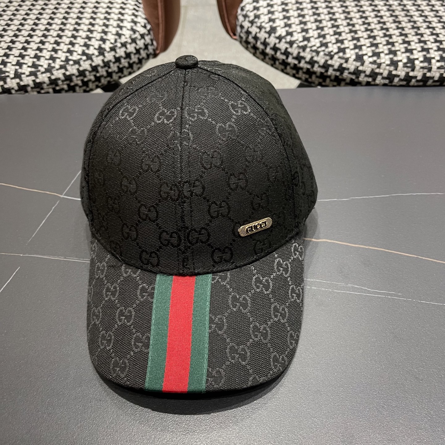  Gucci古奇鸭舌帽男女新款帆布饰条纹织带韩版G家高定帽子户外棒球帽