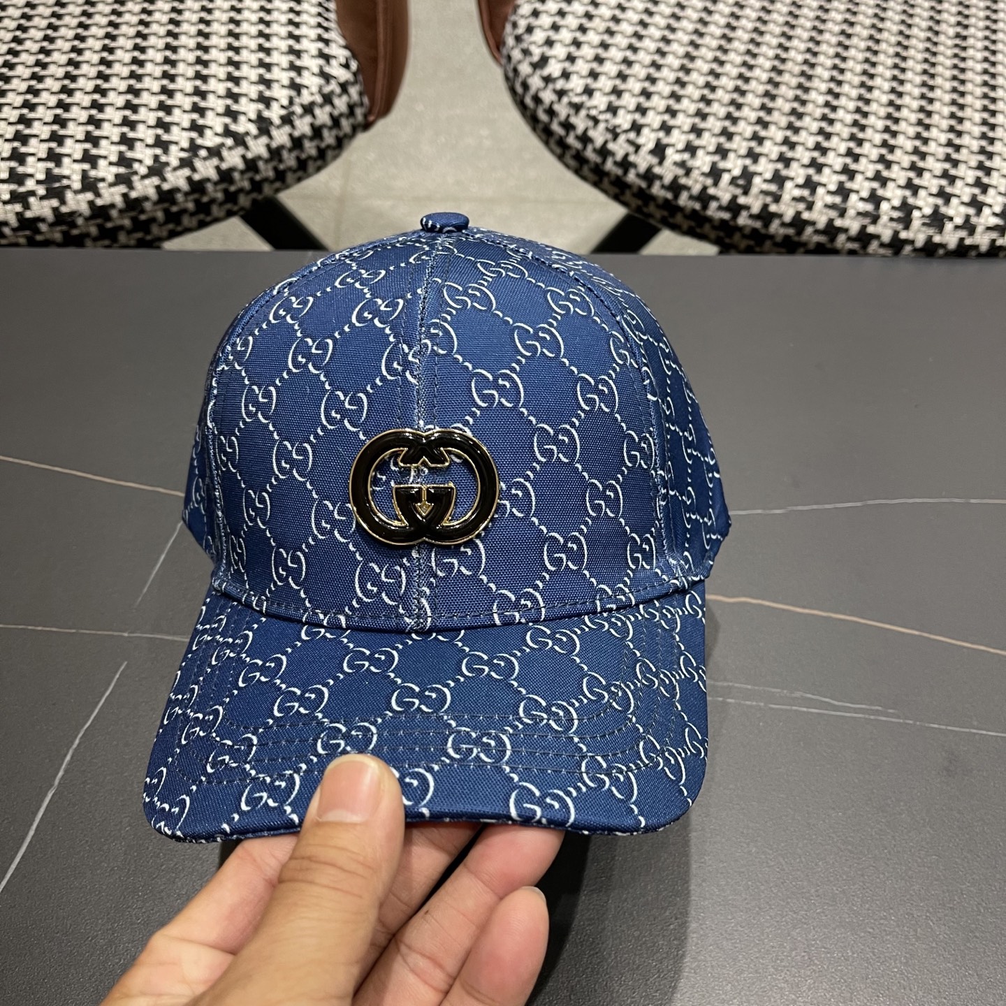 Gucci(古奇)经典原单棒球帽， 1:1开模订制，原版帆布料代购热门，男女可用百搭款，质量超赞！基础头