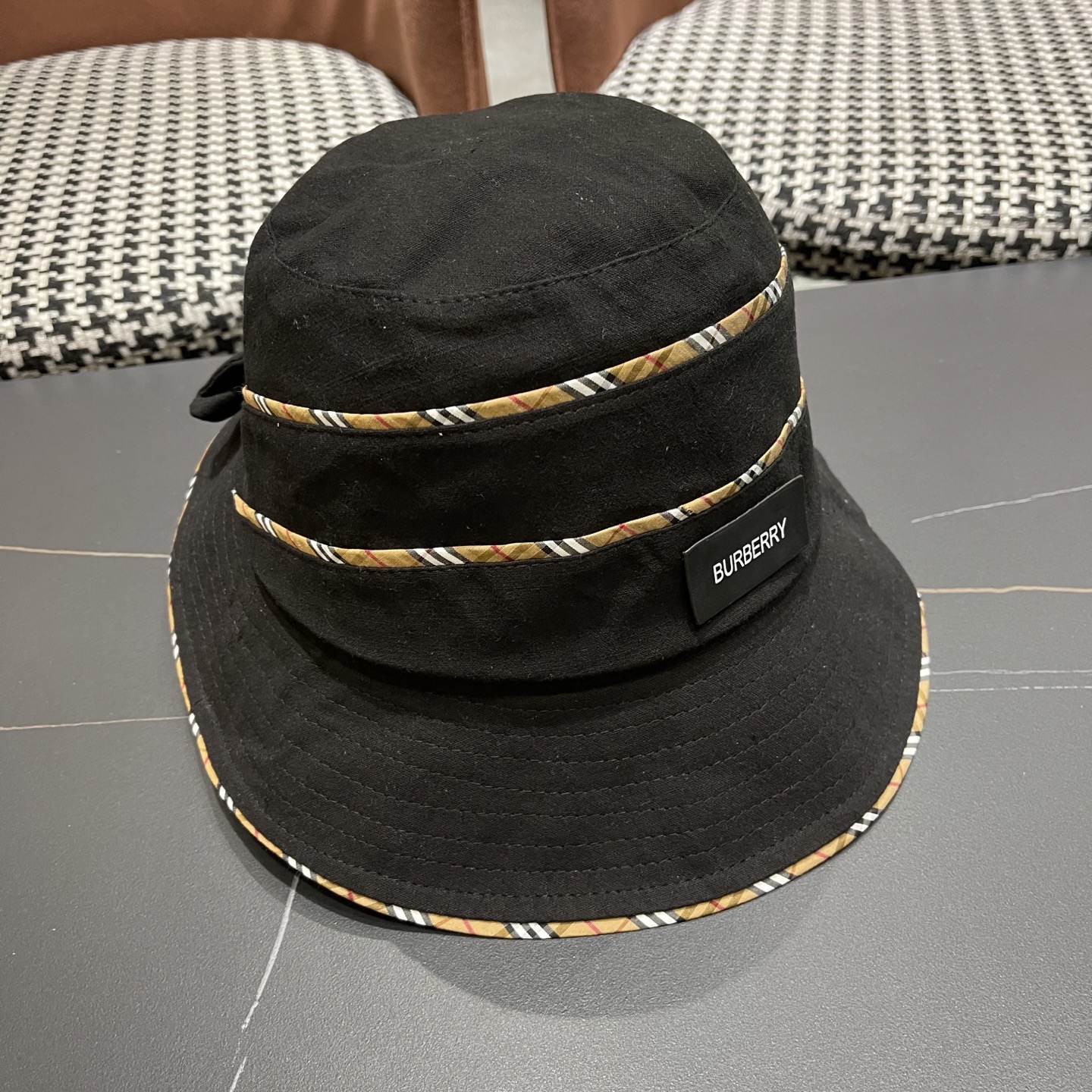  BURBERRY巴宝莉 新渔夫帽女夏遮阳帽春季防晒蝴蝶结防紫外线