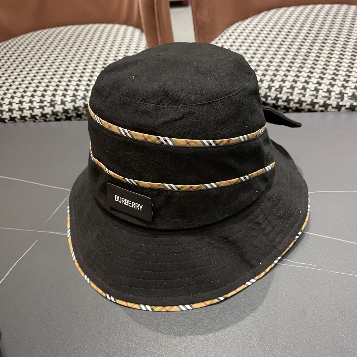  BURBERRY巴宝莉 新渔夫帽女夏遮阳帽春季防晒蝴蝶结防紫外线