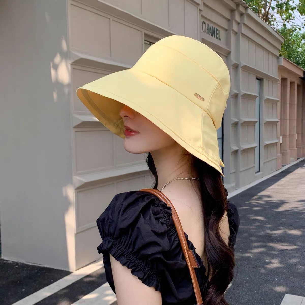 蒙口Moncler🆕新款蝴蝶结渔夫帽夏季薄款防紫外线遮阳防晒帽户外透气太阳帽子女