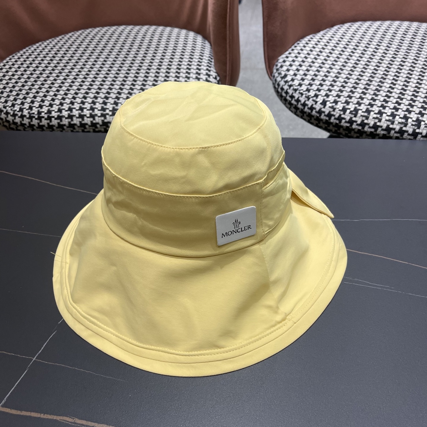 蒙口Moncler🆕新款蝴蝶结渔夫帽夏季薄款防紫外线遮阳防晒帽户外透气太阳帽子女