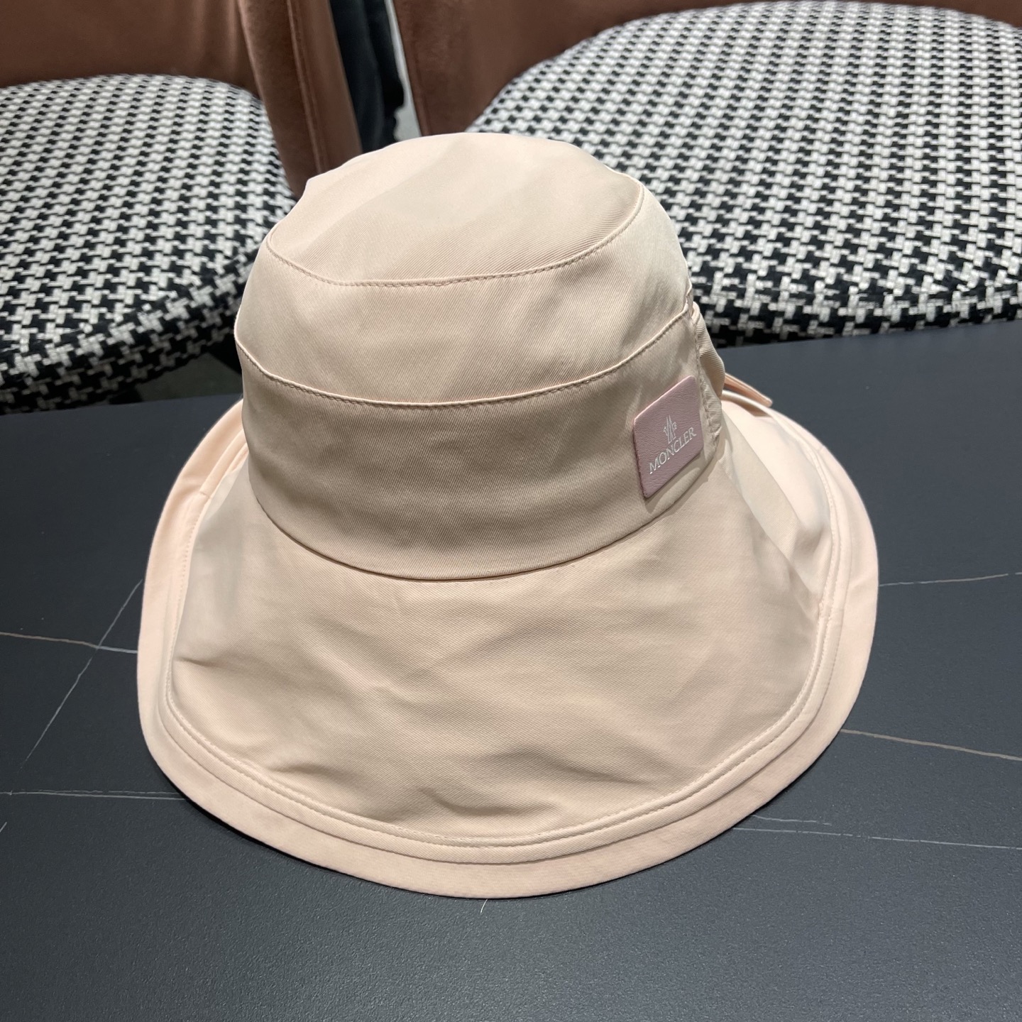 蒙口Moncler🆕新款蝴蝶结渔夫帽夏季薄款防紫外线遮阳防晒帽户外透气太阳帽子女