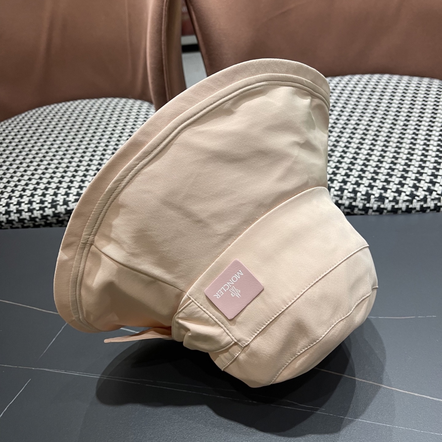 蒙口Moncler🆕新款蝴蝶结渔夫帽夏季薄款防紫外线遮阳防晒帽户外透气太阳帽子女