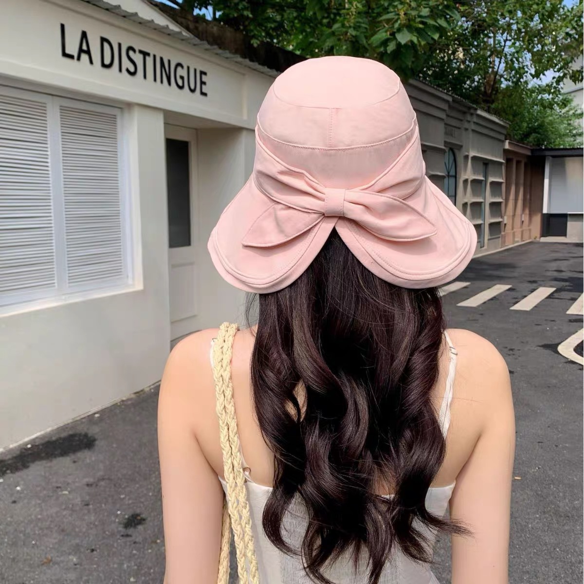 蒙口Moncler🆕新款蝴蝶结渔夫帽夏季薄款防紫外线遮阳防晒帽户外透气太阳帽子女