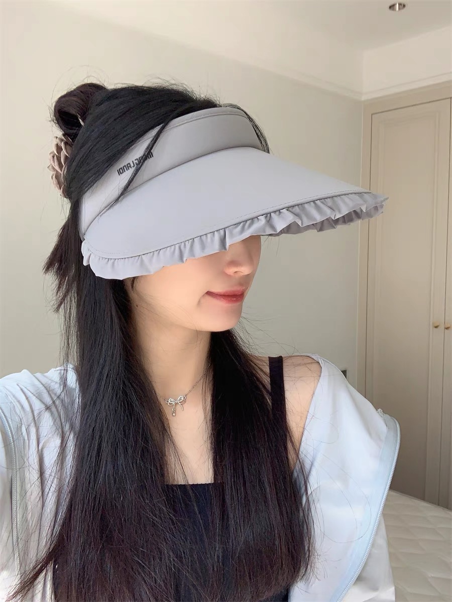  迪奥Dior防晒帽女2025新款夏季户外冰丝大檐透气发箍式防紫外线遮阳空顶帽