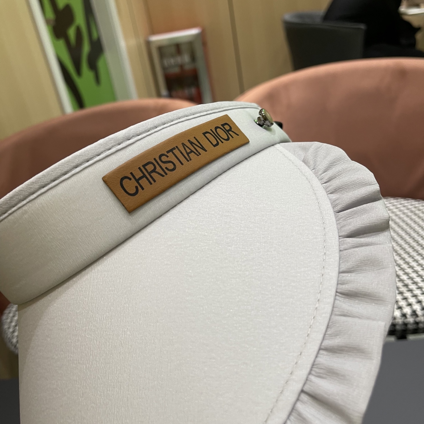  迪奥Dior防晒帽女2025新款夏季户外冰丝大檐透气发箍式防紫外线遮阳空顶帽