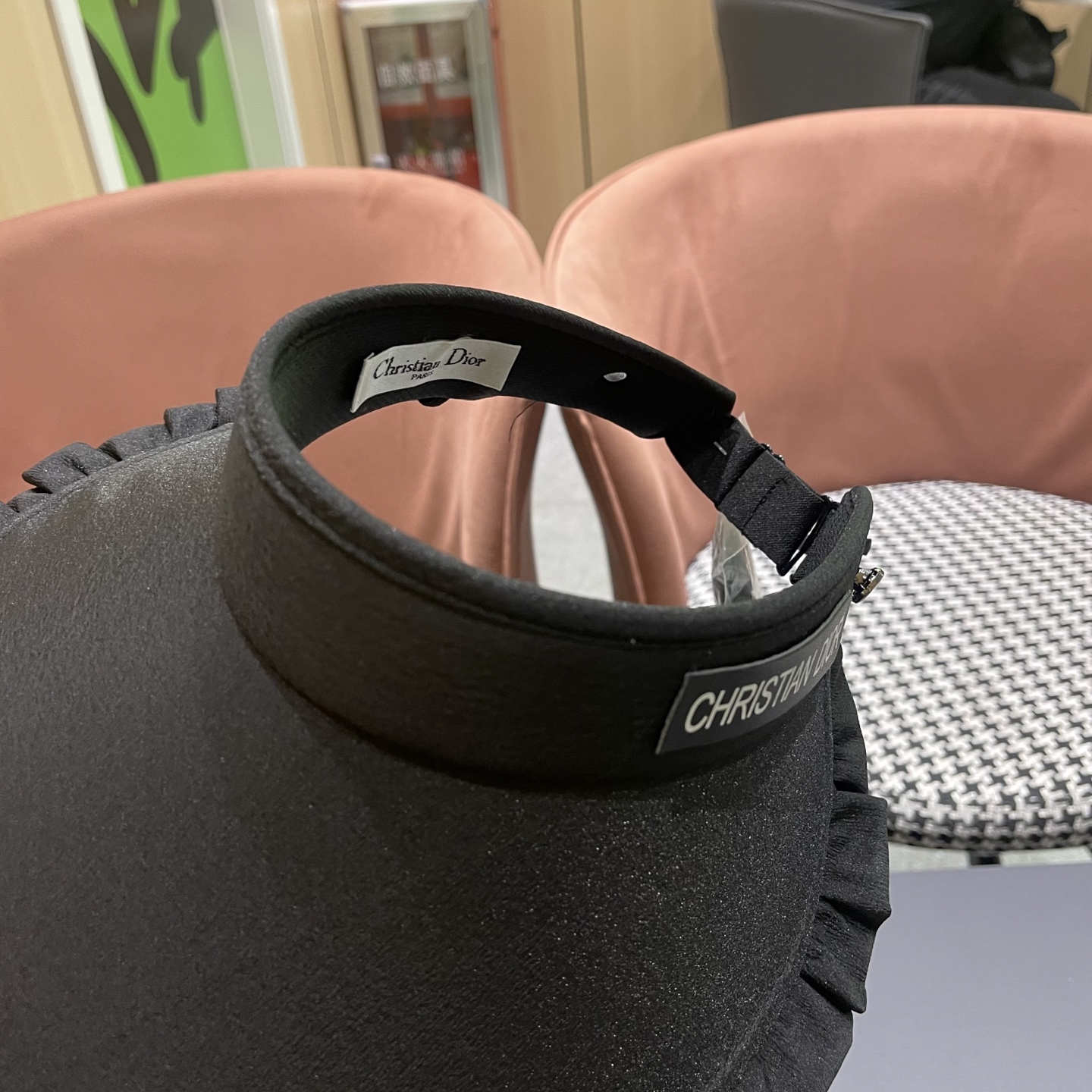  迪奥Dior防晒帽女2025新款夏季户外冰丝大檐透气发箍式防紫外线遮阳空顶帽