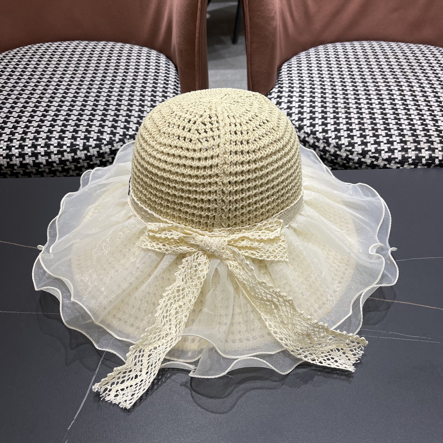  Lv路易威登 2025新款蕾丝大帽檐帽女夏季海边沙滩遮阳防晒
帽草编遮全脸防紫外线帽子