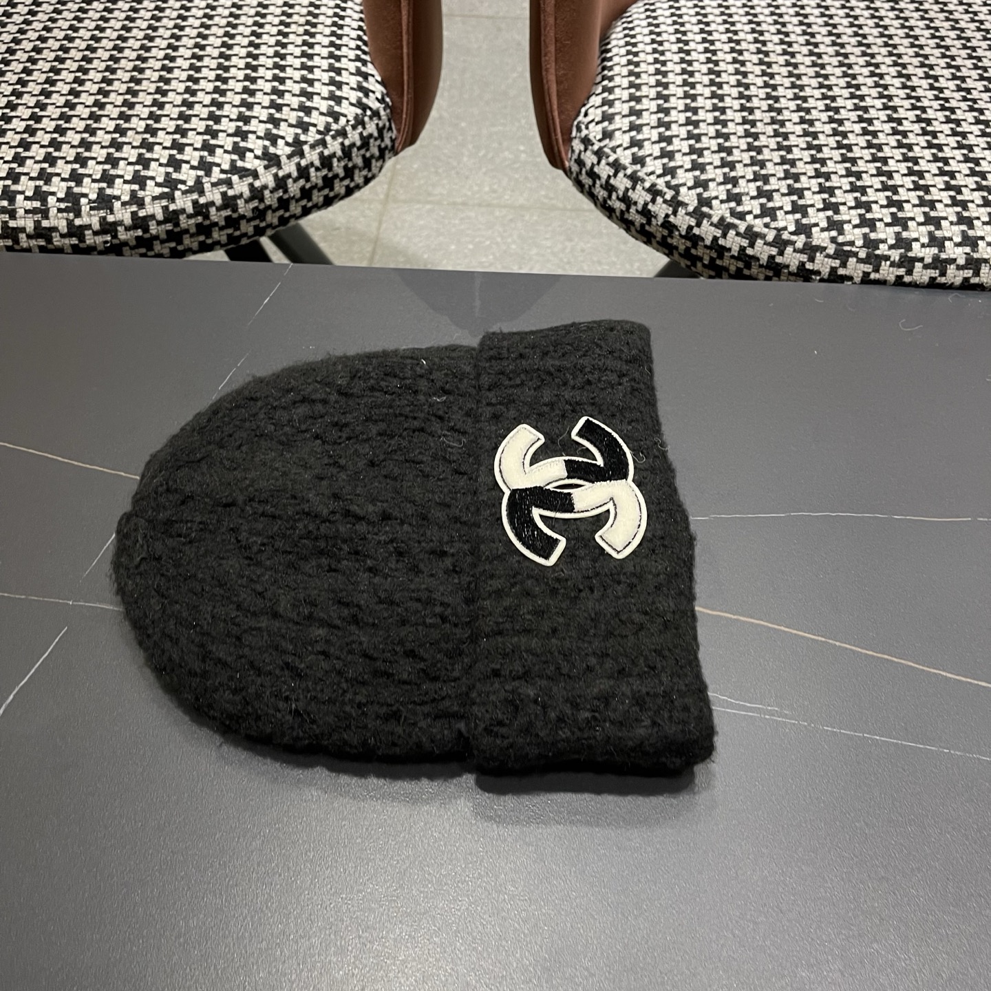  Chanel官网品质香奈儿2025秋冬网红时尚博主推荐款毛线帽，小红书爆款，手感超柔软舒适的针织线帽，