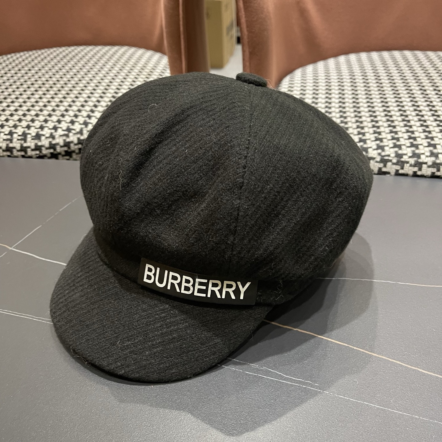  巴宝莉Burberry秋冬贝雷帽兔毛八角帽，时尚配饰，保暖百搭潮牌