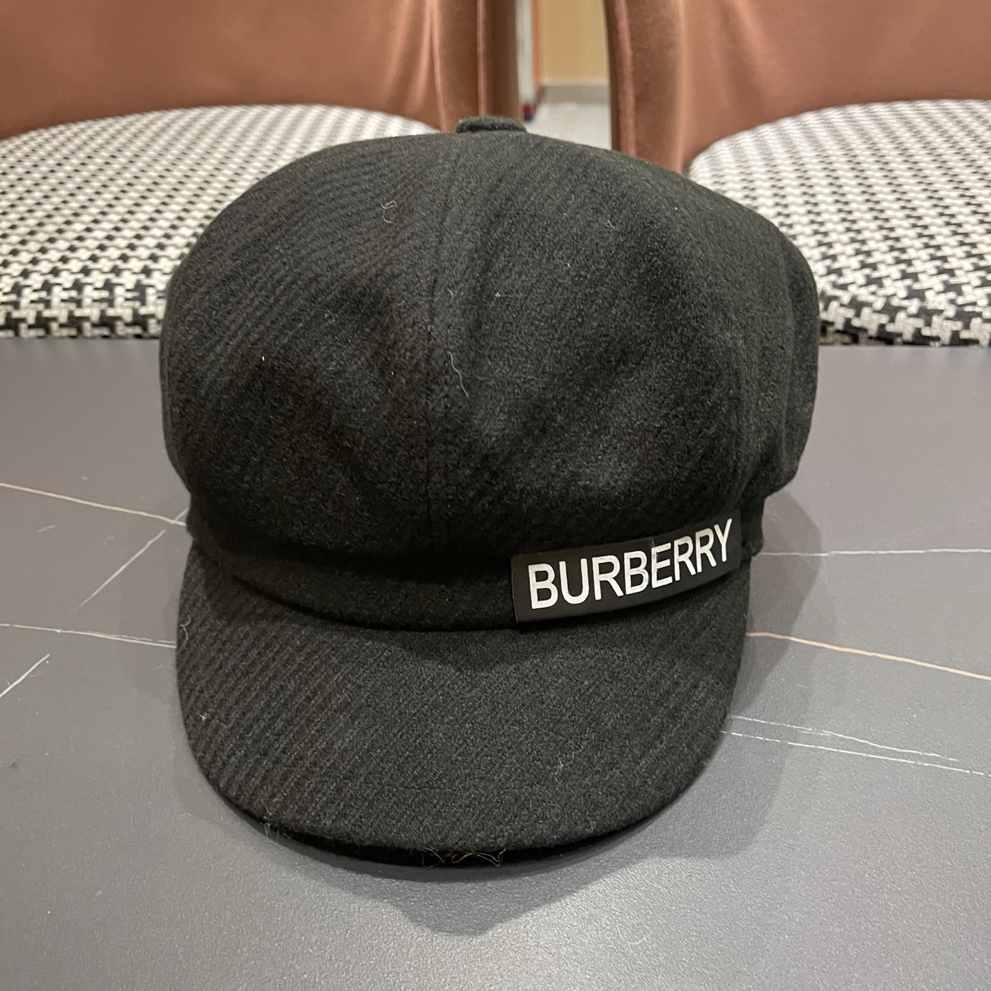  巴宝莉Burberry秋冬贝雷帽兔毛八角帽，时尚配饰，保暖百搭潮牌