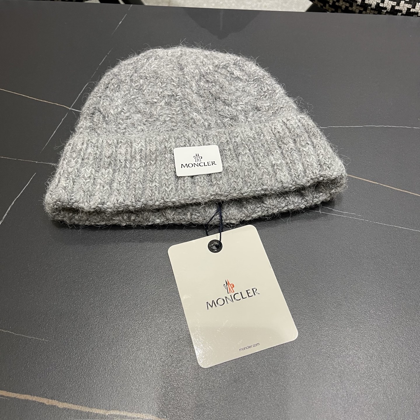  【MONCLER蒙口秋冬加厚加绒边保暖加厚男士针织帽户外护耳毛线帽女