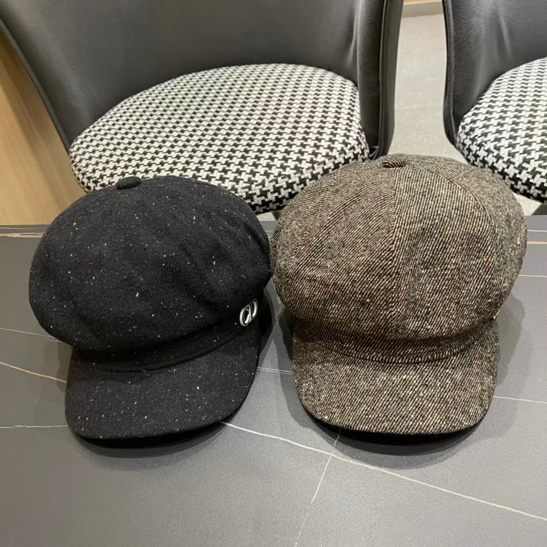  DIOR迪奥 贝雷帽秋冬款新款日系八角帽显脸小春秋款韩系