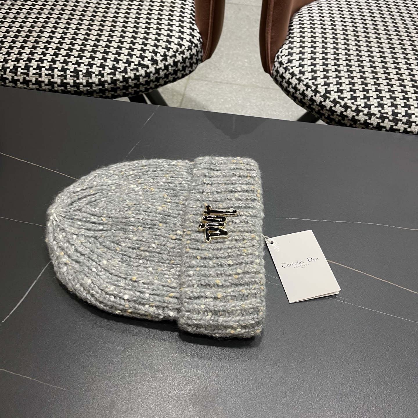  DIOR迪奥针织帽子女冬季复古百搭显脸小毛线帽大头围保暖冷帽