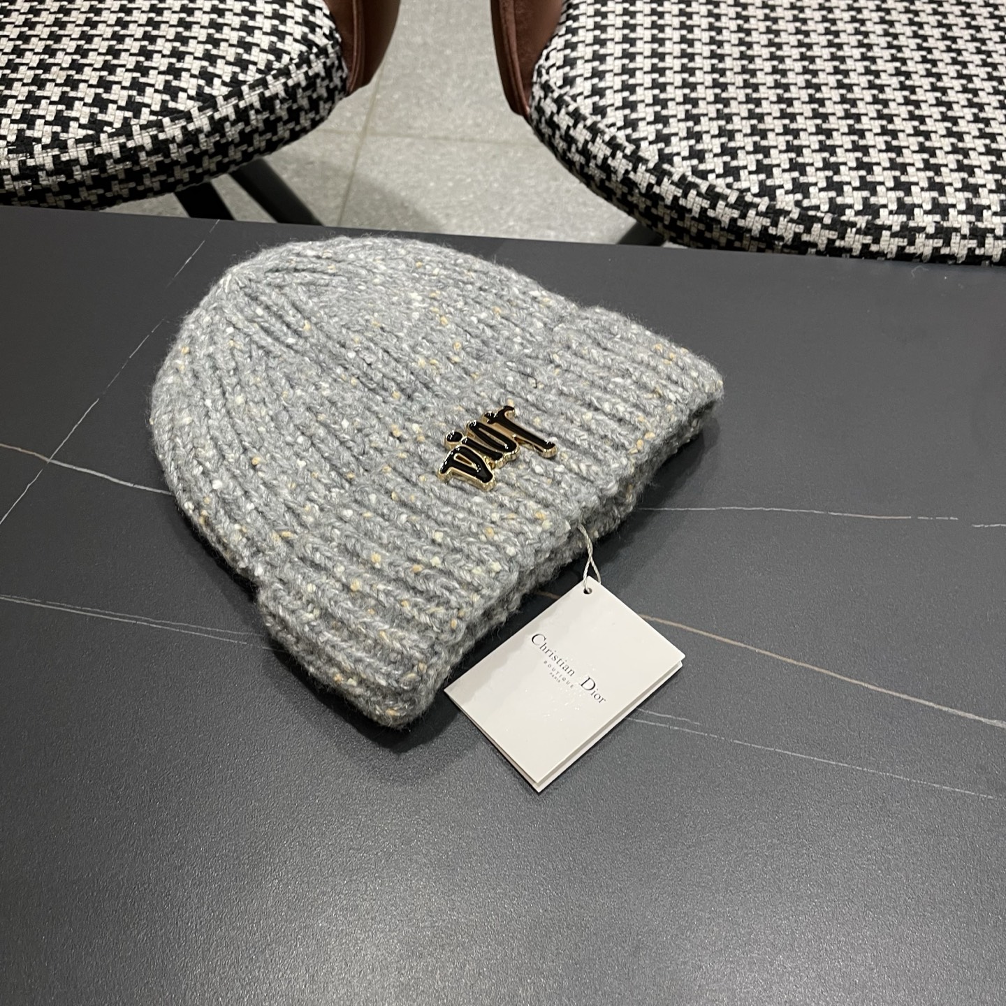  DIOR迪奥针织帽子女冬季复古百搭显脸小毛线帽大头围保暖冷帽