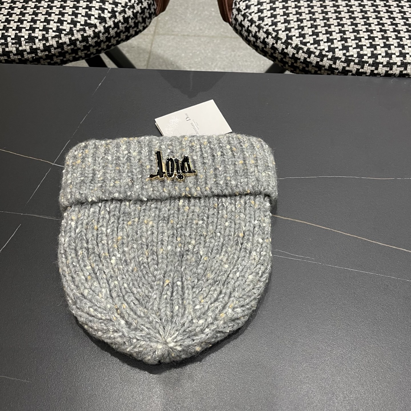  DIOR迪奥针织帽子女冬季复古百搭显脸小毛线帽大头围保暖冷帽