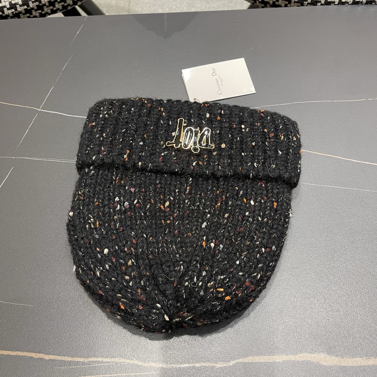  DIOR迪奥针织帽子女冬季复古百搭显脸小毛线帽大头围保暖冷帽