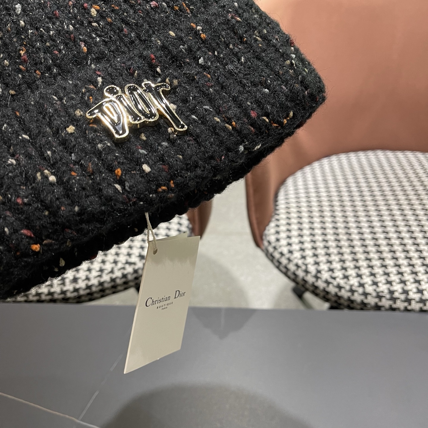  DIOR迪奥针织帽子女冬季复古百搭显脸小毛线帽大头围保暖冷帽