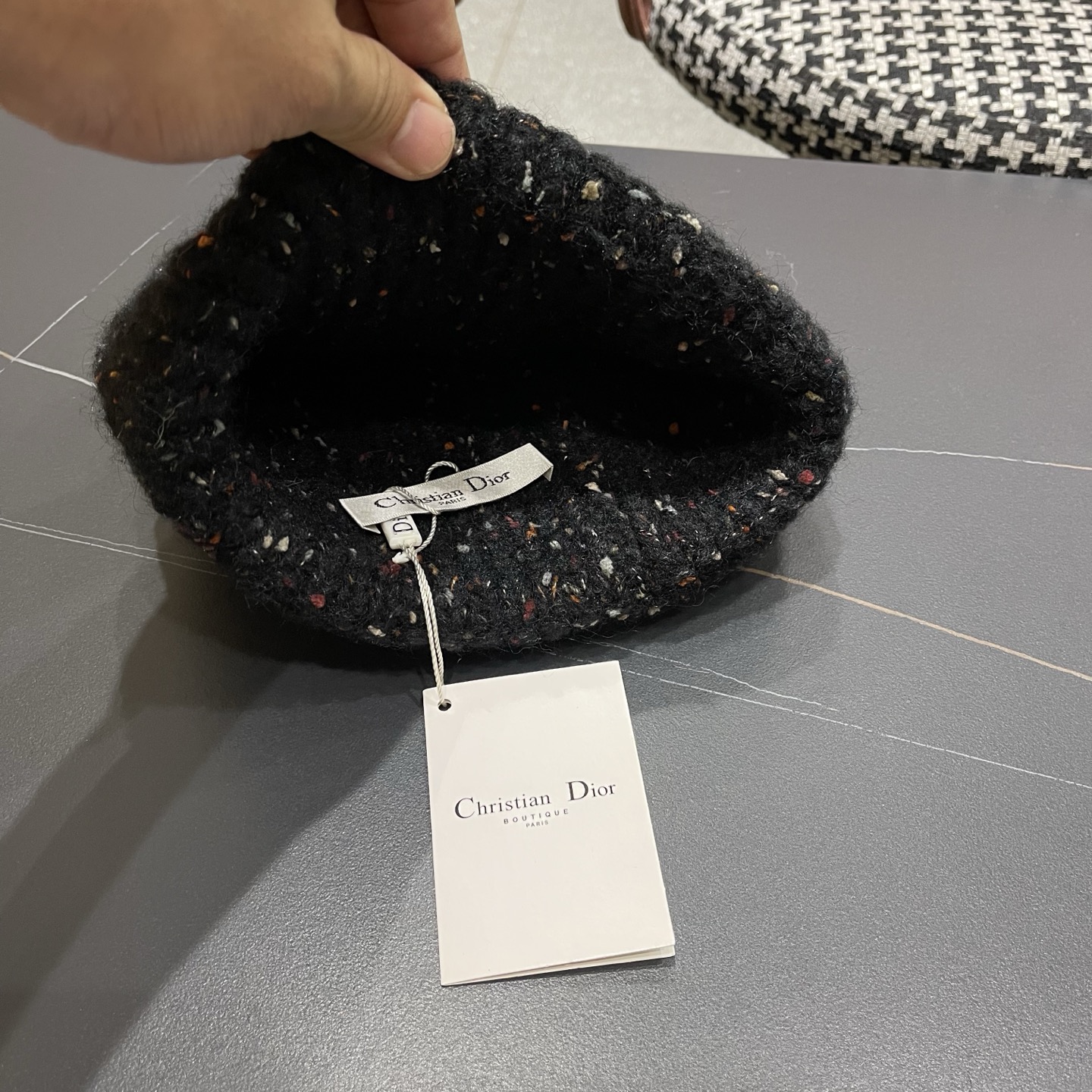  DIOR迪奥针织帽子女冬季复古百搭显脸小毛线帽大头围保暖冷帽