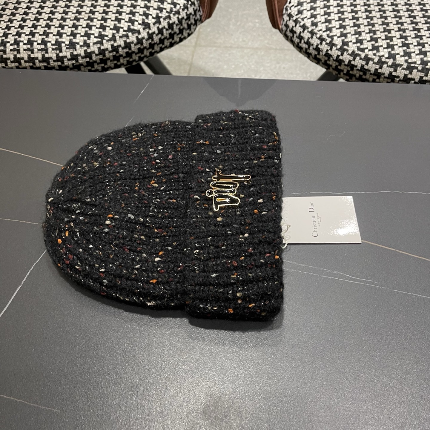  DIOR迪奥针织帽子女冬季复古百搭显脸小毛线帽大头围保暖冷帽