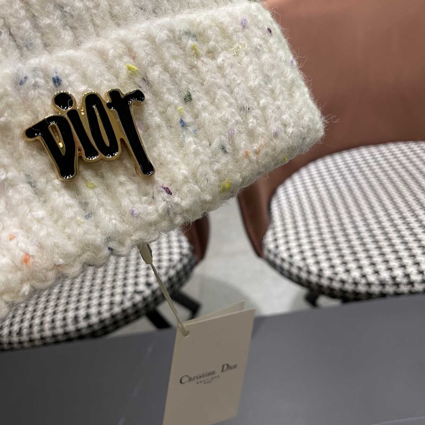  DIOR迪奥针织帽子女冬季复古百搭显脸小毛线帽大头围保暖冷帽