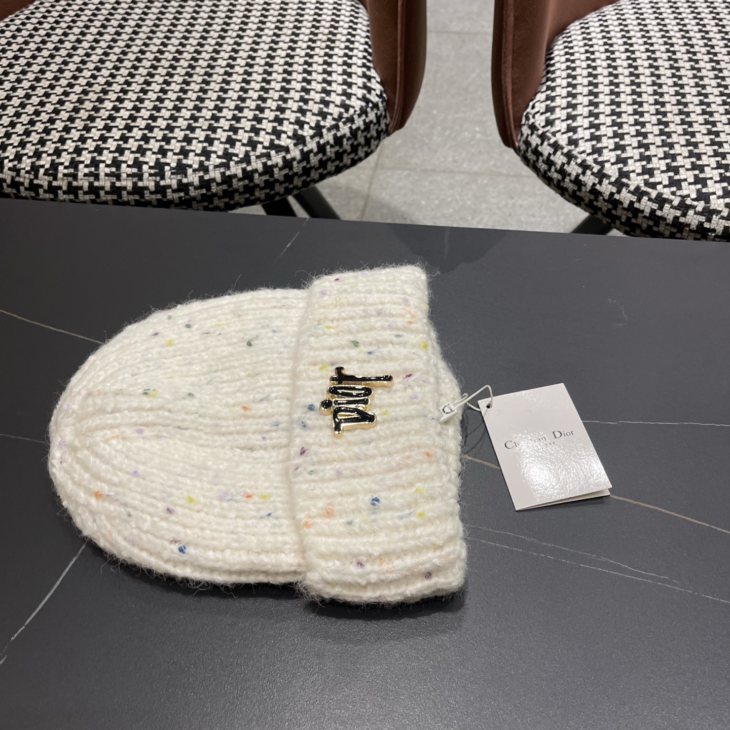  DIOR迪奥针织帽子女冬季复古百搭显脸小毛线帽大头围保暖冷帽