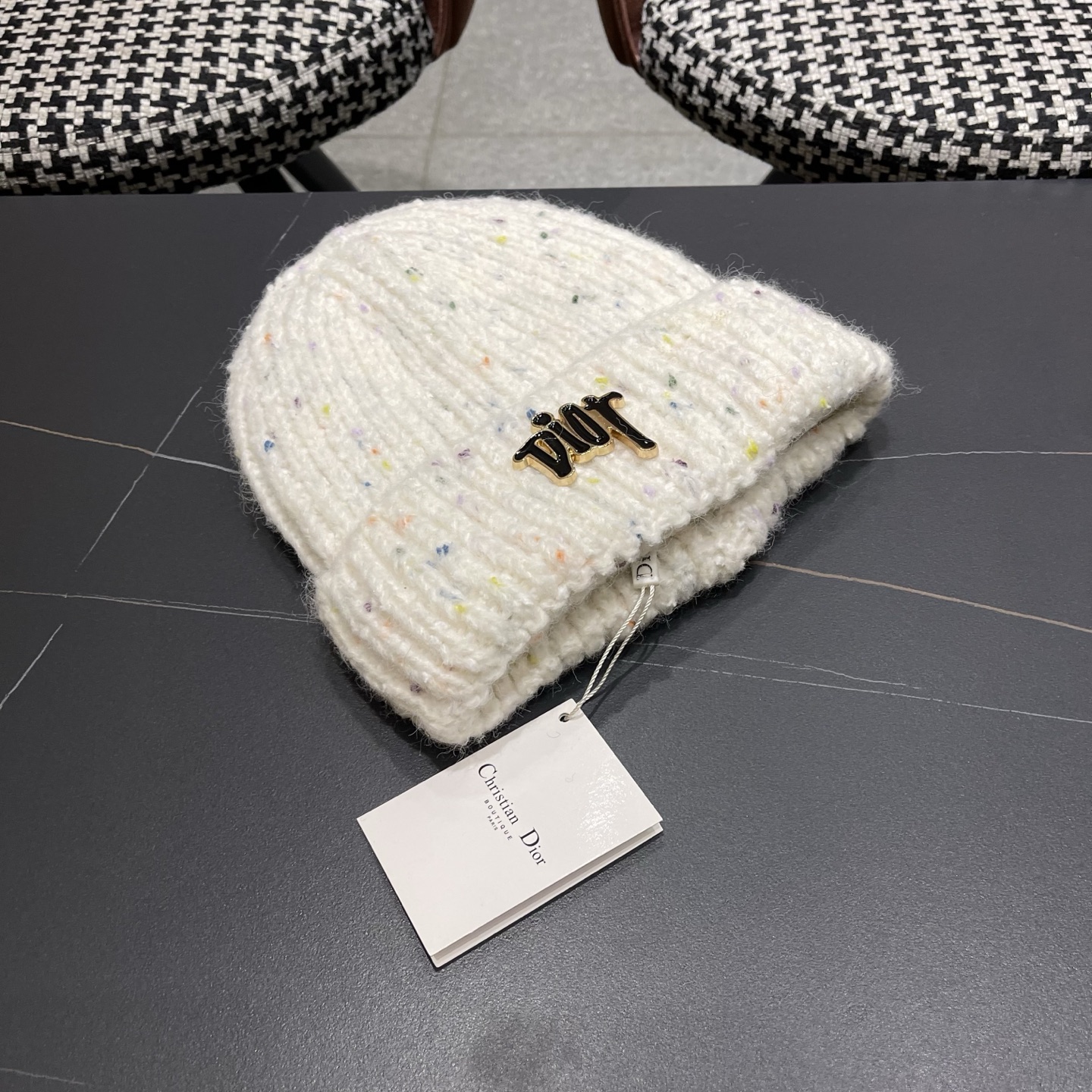  DIOR迪奥针织帽子女冬季复古百搭显脸小毛线帽大头围保暖冷帽