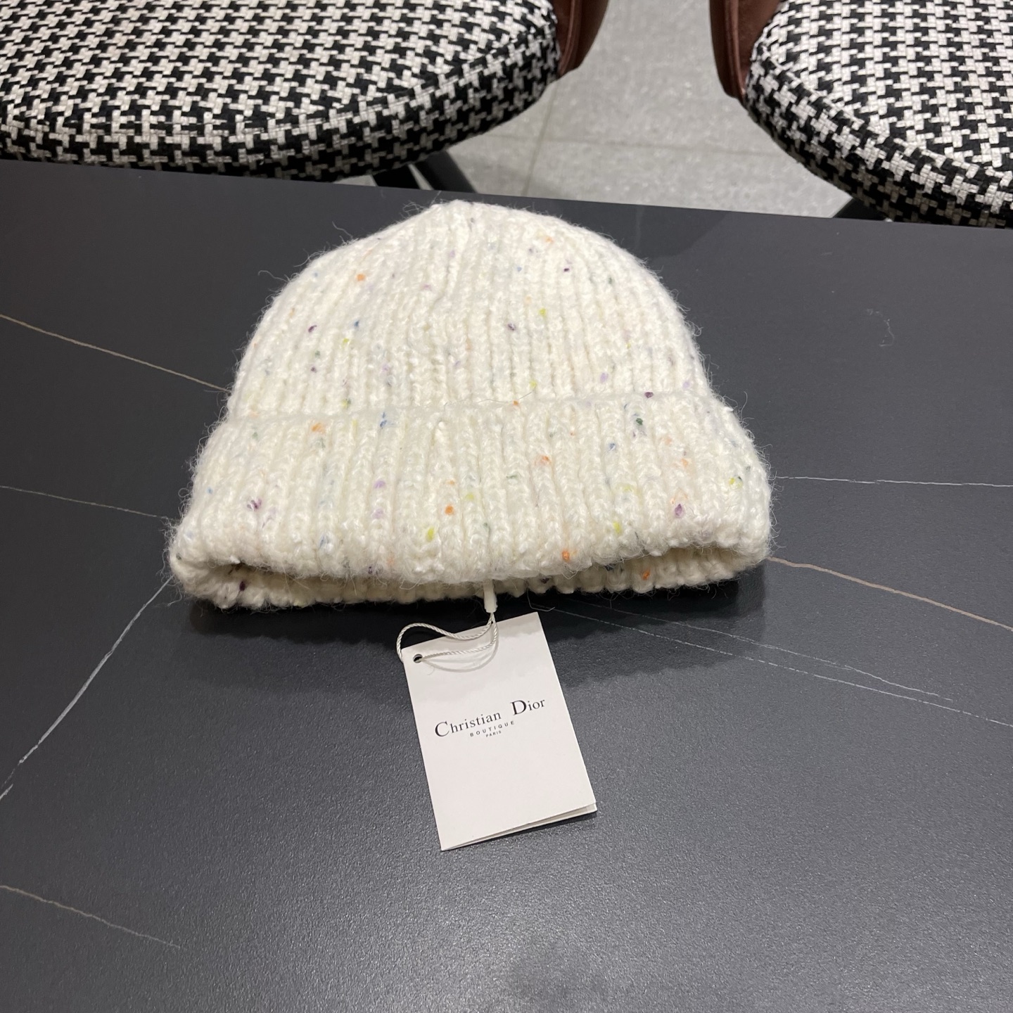  DIOR迪奥针织帽子女冬季复古百搭显脸小毛线帽大头围保暖冷帽