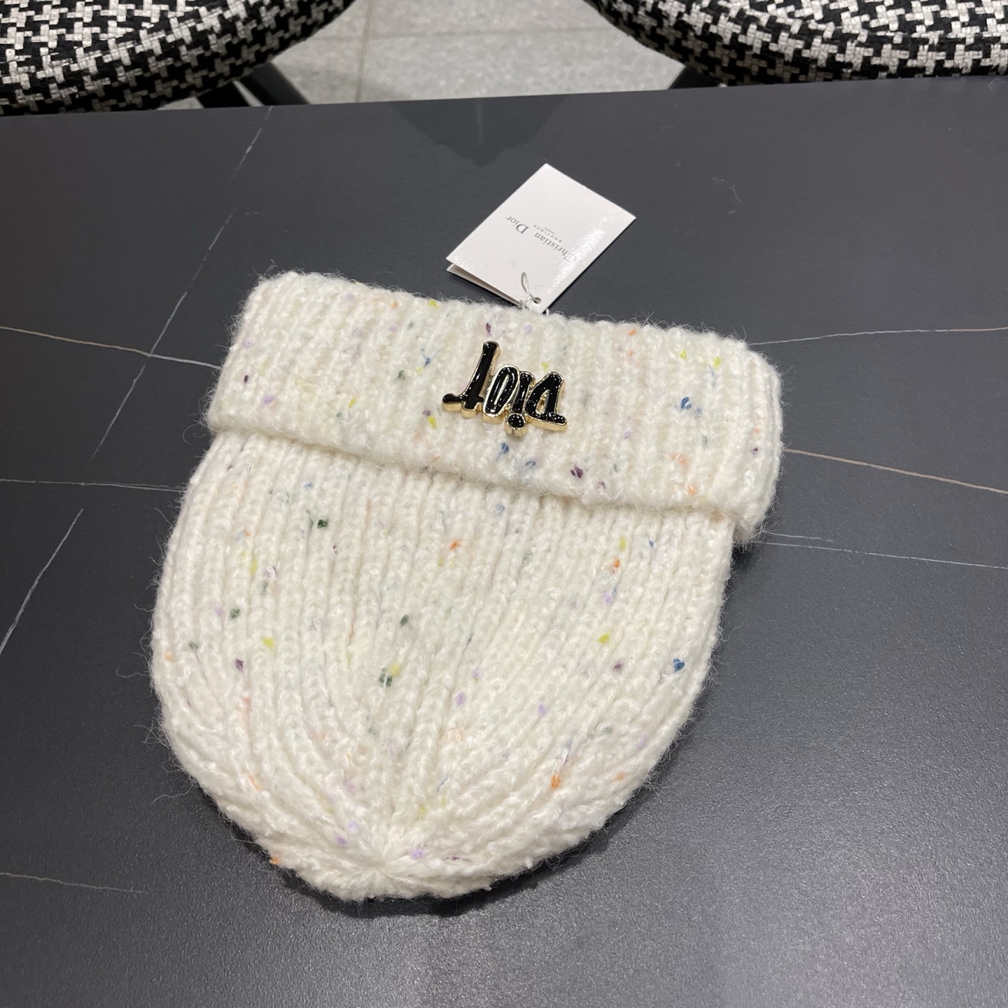  DIOR迪奥针织帽子女冬季复古百搭显脸小毛线帽大头围保暖冷帽