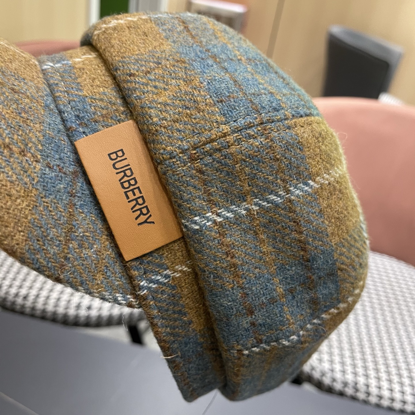  巴宝莉BURBERRY 秋冬季格子八角帽女英伦显脸小复古鸭舌贝雷帽学生画家报童帽百搭