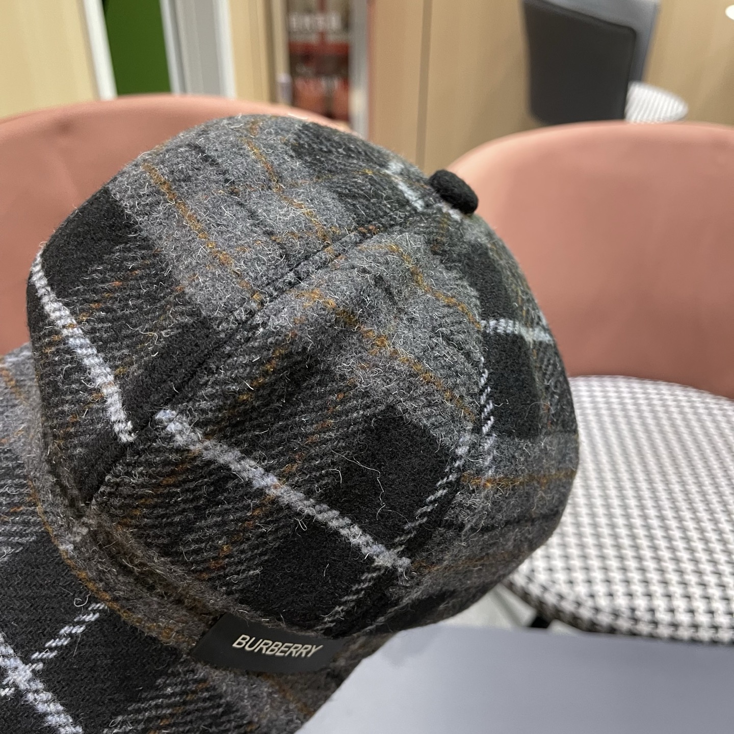  巴宝莉BURBERRY 秋冬季格子八角帽女英伦显脸小复古鸭舌贝雷帽学生画家报童帽百搭