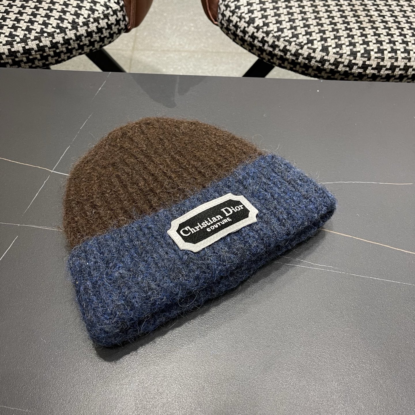  DIOR迪奥2025新款针织帽子女冬季复古百搭显脸小毛线帽大头围保暖冷帽