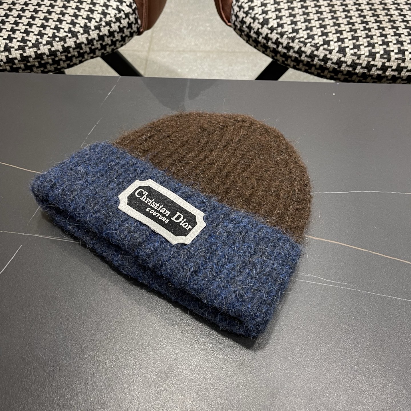  DIOR迪奥2025新款针织帽子女冬季复古百搭显脸小毛线帽大头围保暖冷帽