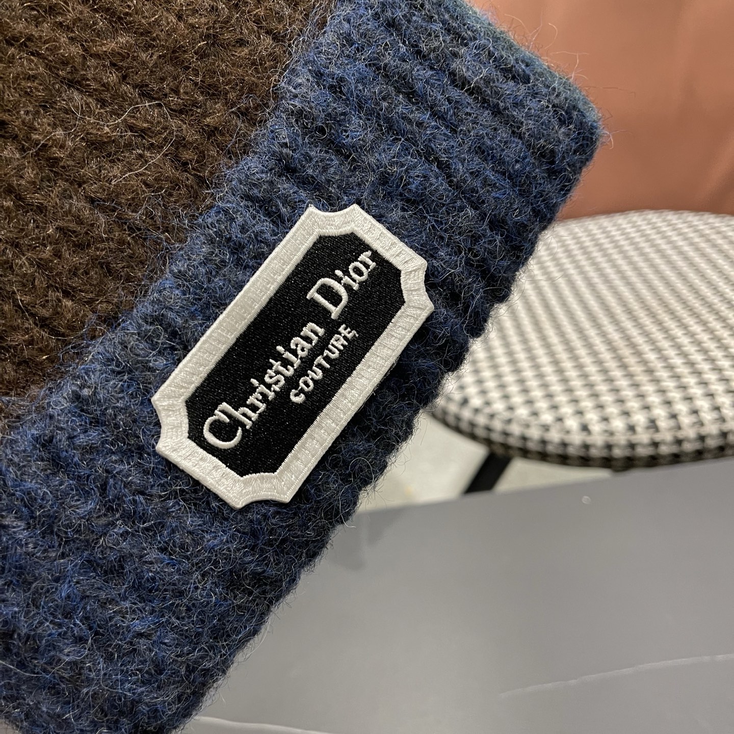  DIOR迪奥2025新款针织帽子女冬季复古百搭显脸小毛线帽大头围保暖冷帽