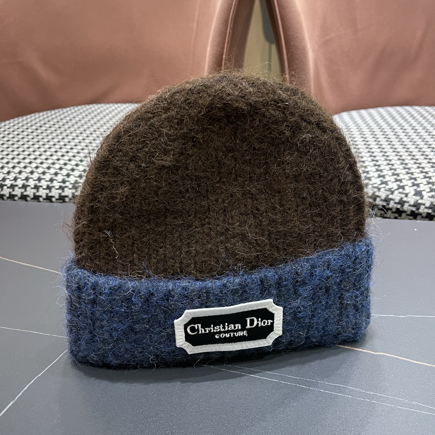  DIOR迪奥2025新款针织帽子女冬季复古百搭显脸小毛线帽大头围保暖冷帽