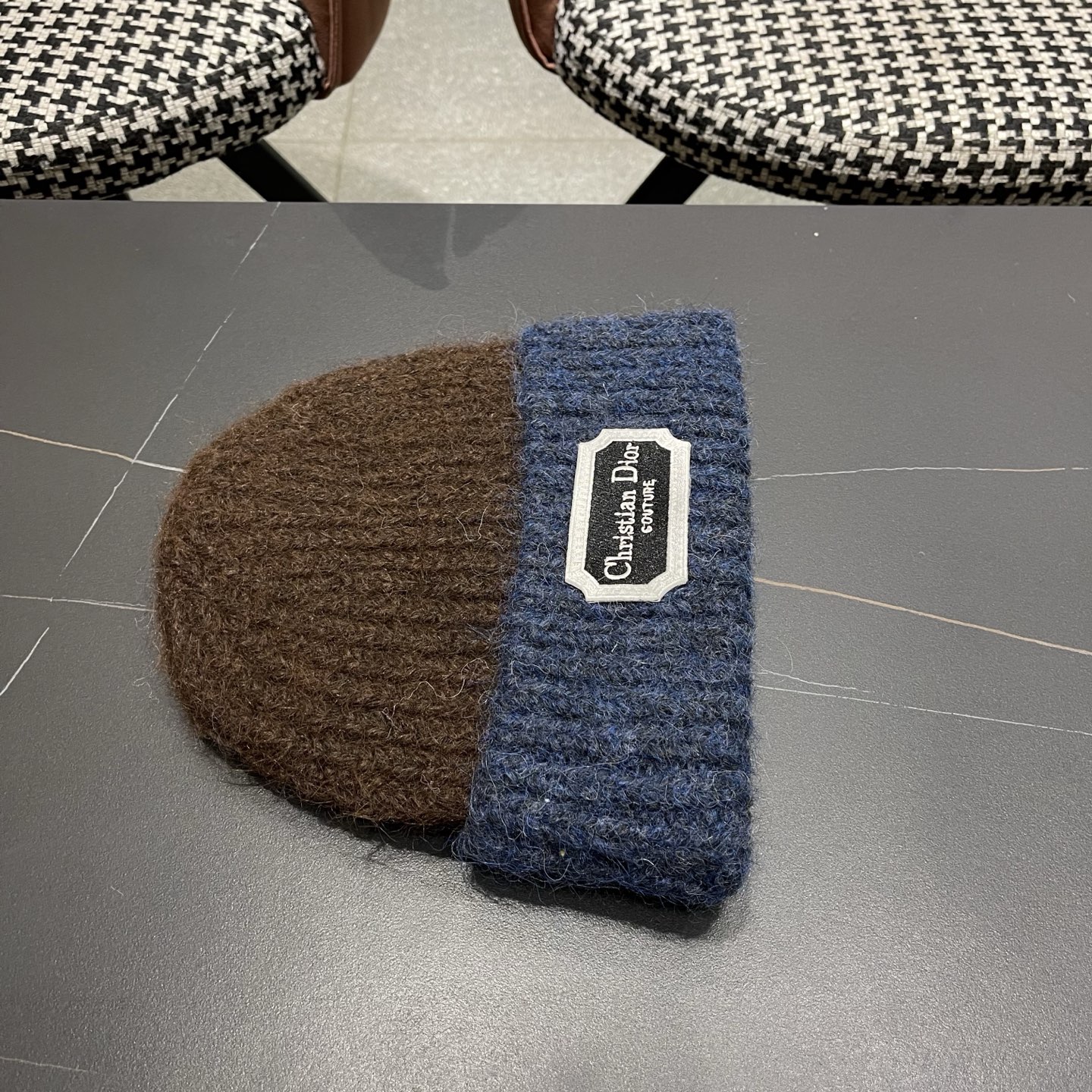  DIOR迪奥2025新款针织帽子女冬季复古百搭显脸小毛线帽大头围保暖冷帽