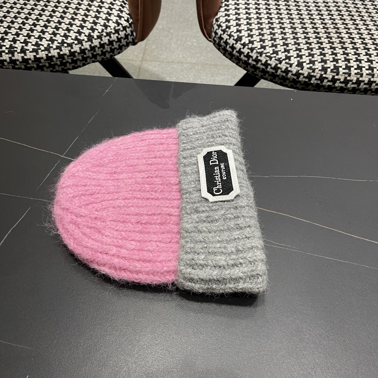  DIOR迪奥2025新款针织帽子女冬季复古百搭显脸小毛线帽大头围保暖冷帽