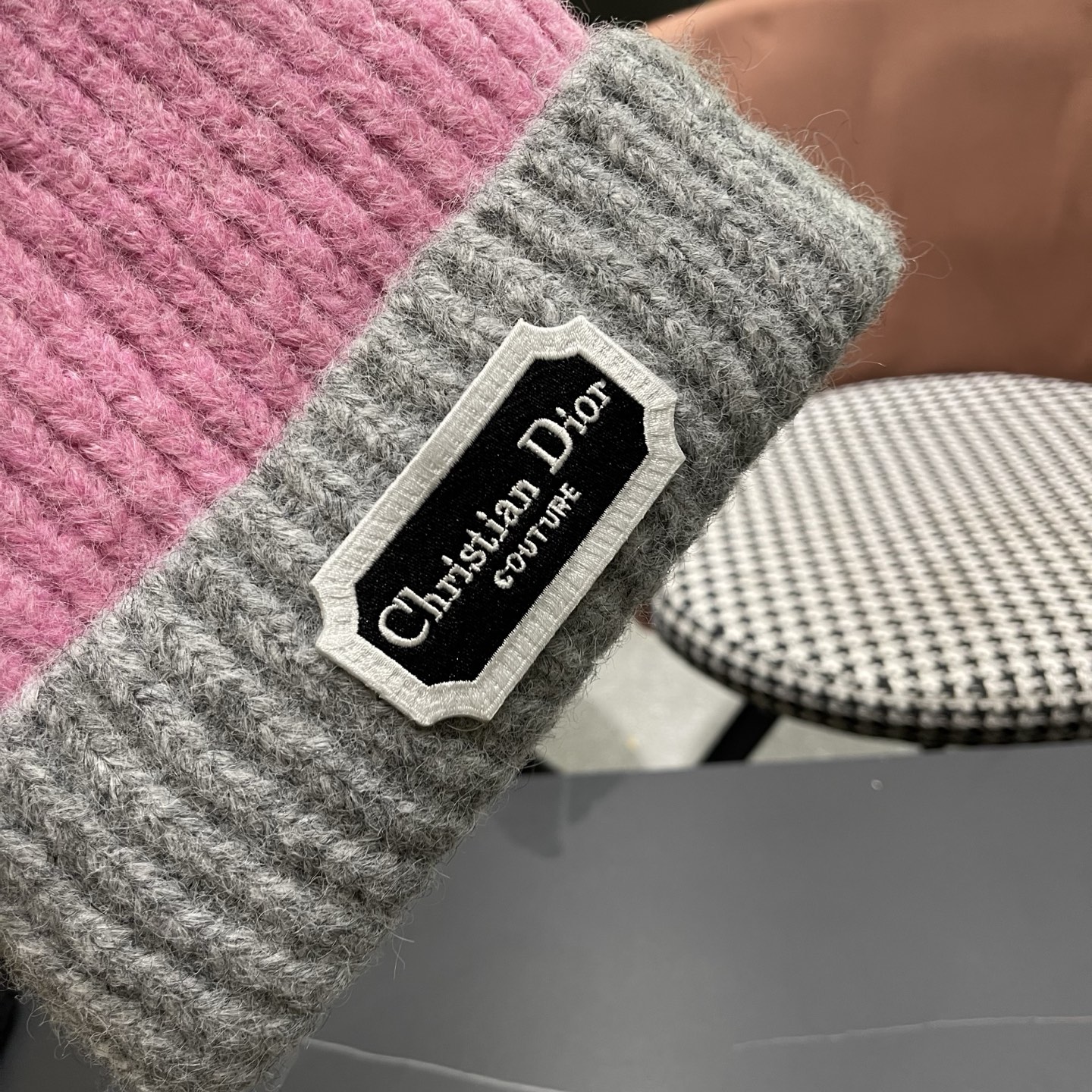 DIOR迪奥2025新款针织帽子女冬季复古百搭显脸小毛线帽大头围保暖冷帽