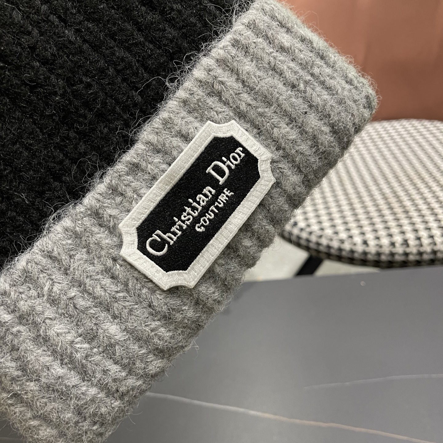  DIOR迪奥2025新款针织帽子女冬季复古百搭显脸小毛线帽大头围保暖冷帽