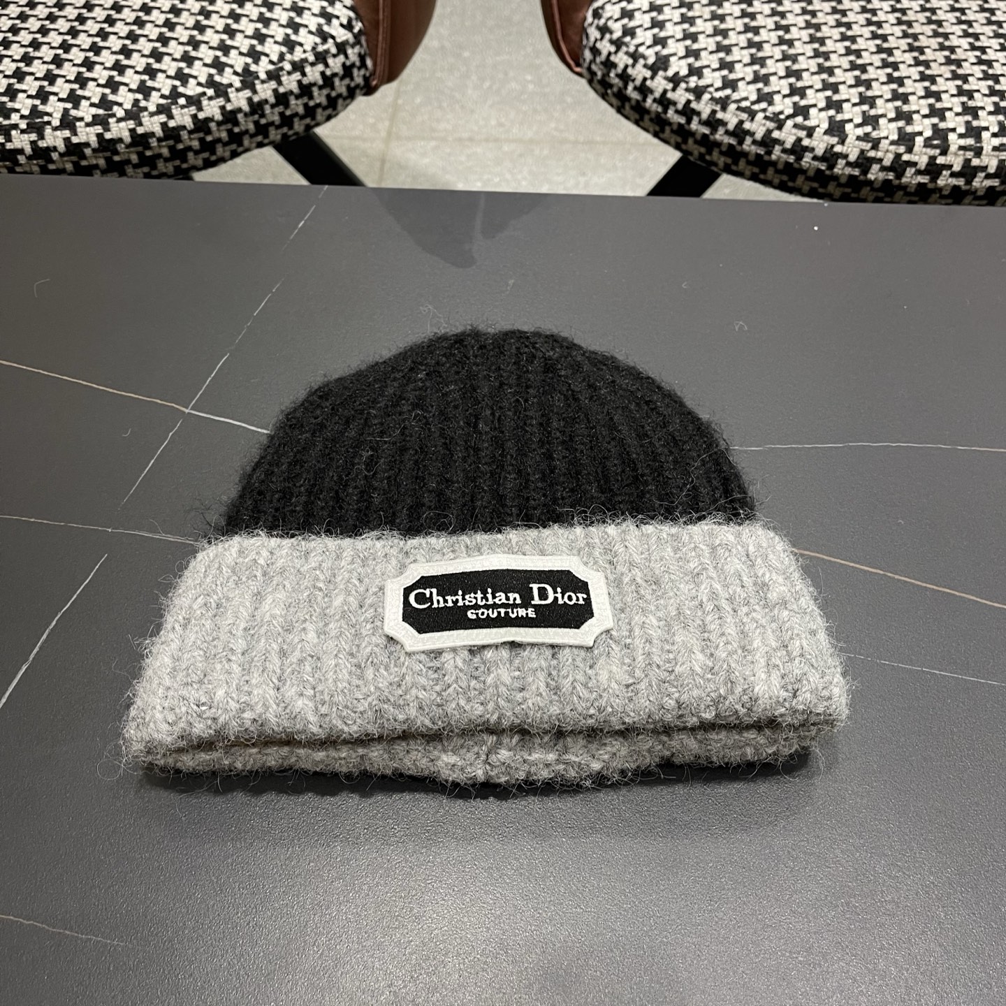  DIOR迪奥2025新款针织帽子女冬季复古百搭显脸小毛线帽大头围保暖冷帽