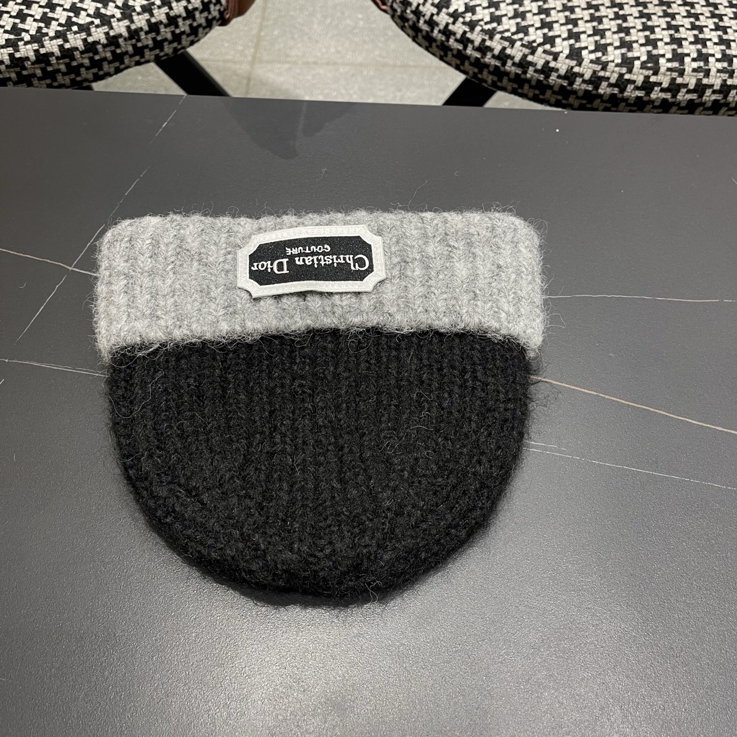  DIOR迪奥2025新款针织帽子女冬季复古百搭显脸小毛线帽大头围保暖冷帽