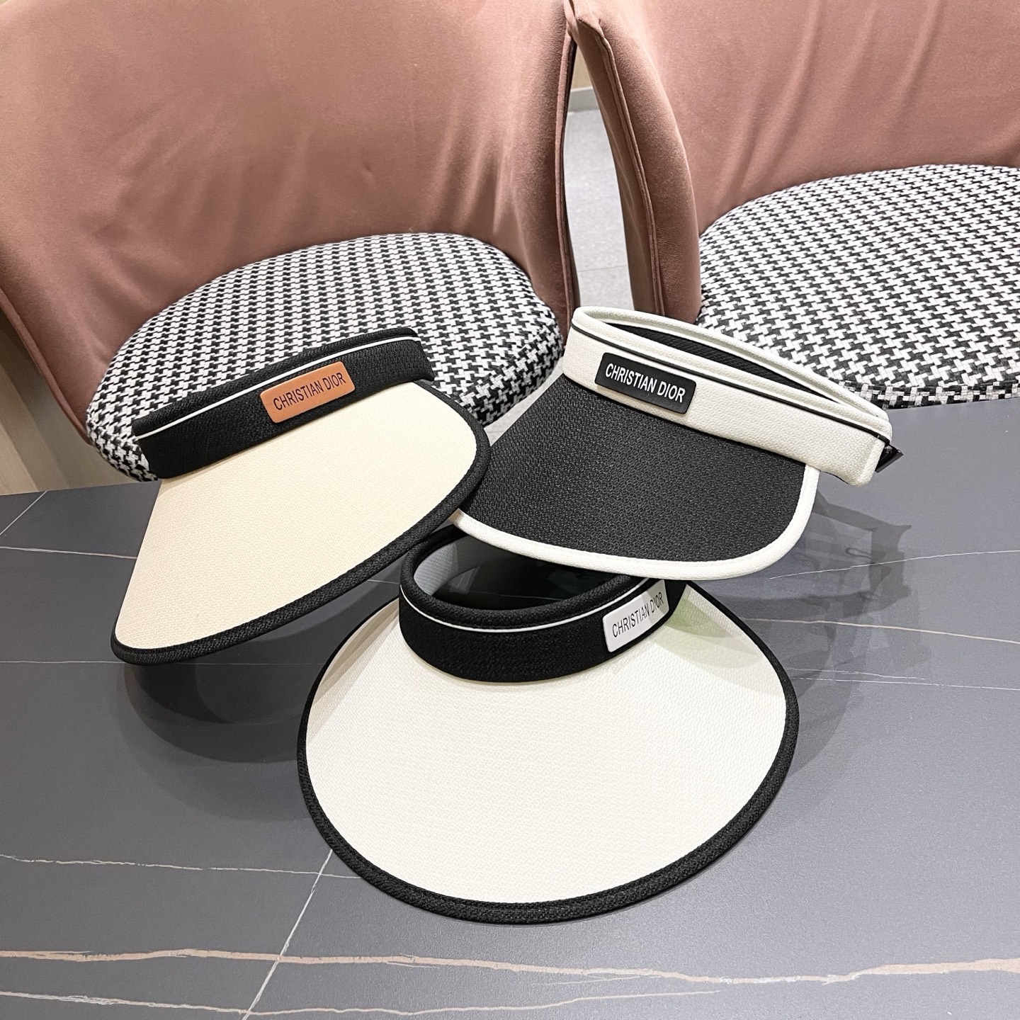 【DIOR迪奥】夏季防晒帽女遮阳防紫外线2025新款夏海边骑车大帽檐空顶太阳帽子