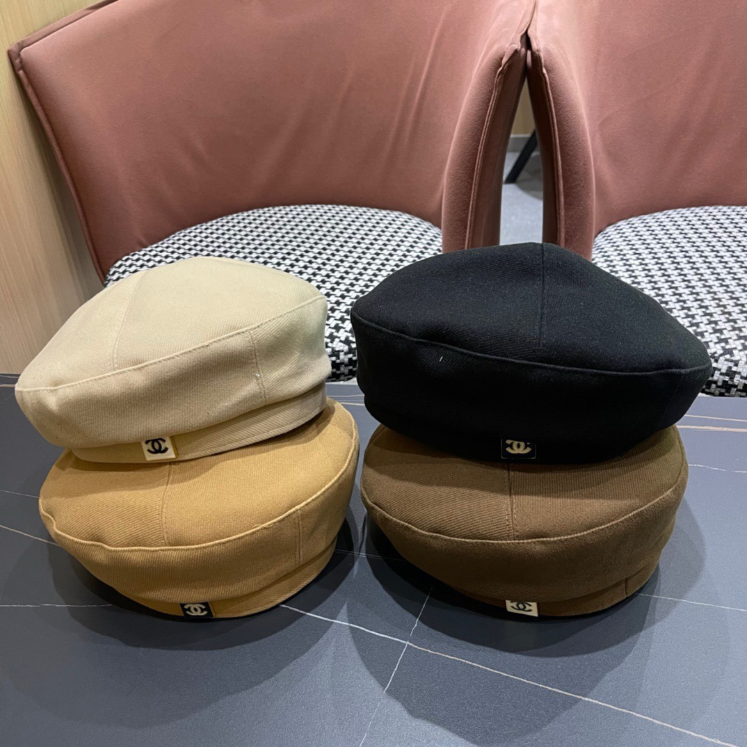 Chanel2024香奈儿早秋贝雷帽可爱蓓蕾帽子女生韩版