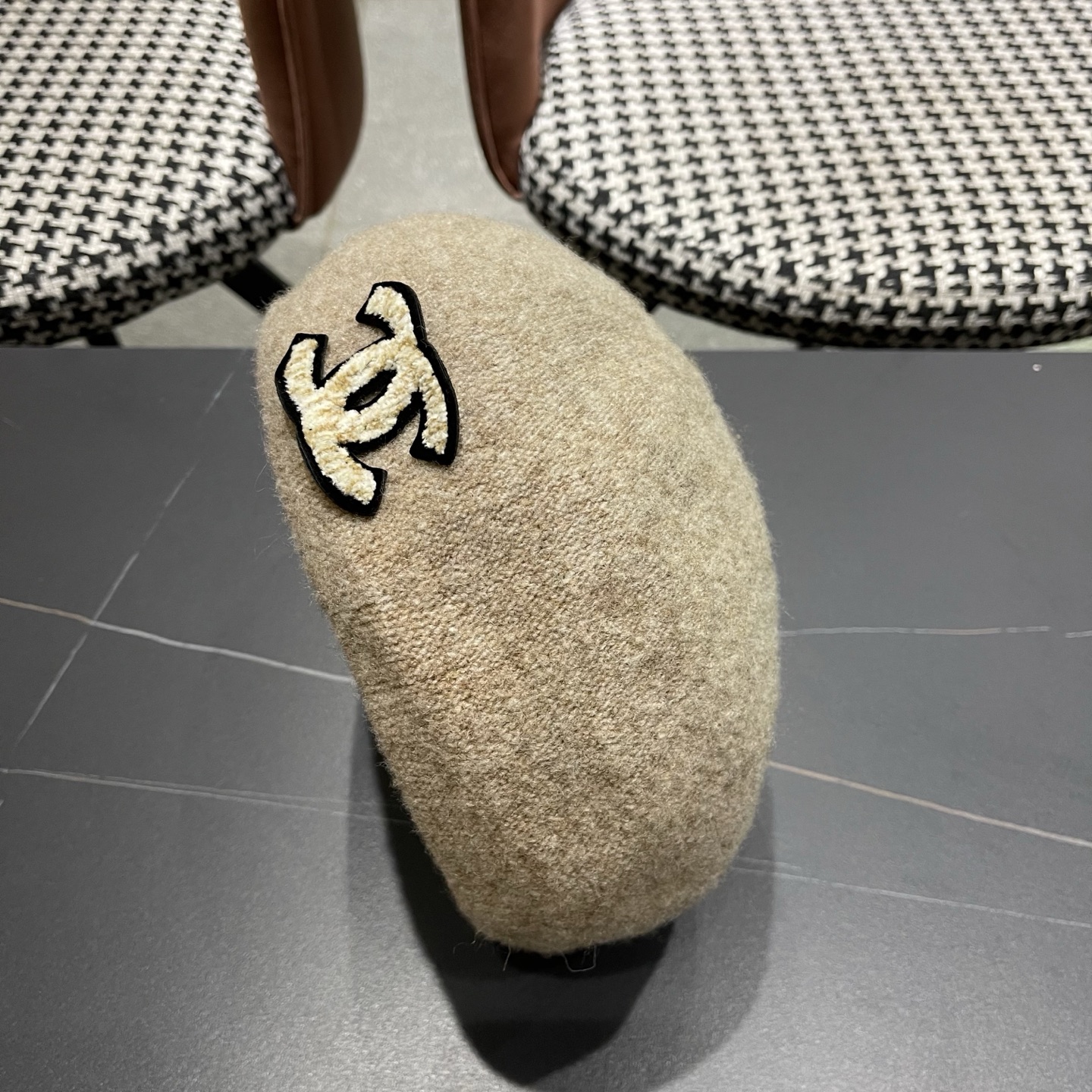 Chanel香奈儿新款贝雷帽，兔毛羊毛面料，小香风高级定制，女神必备，头围57cm