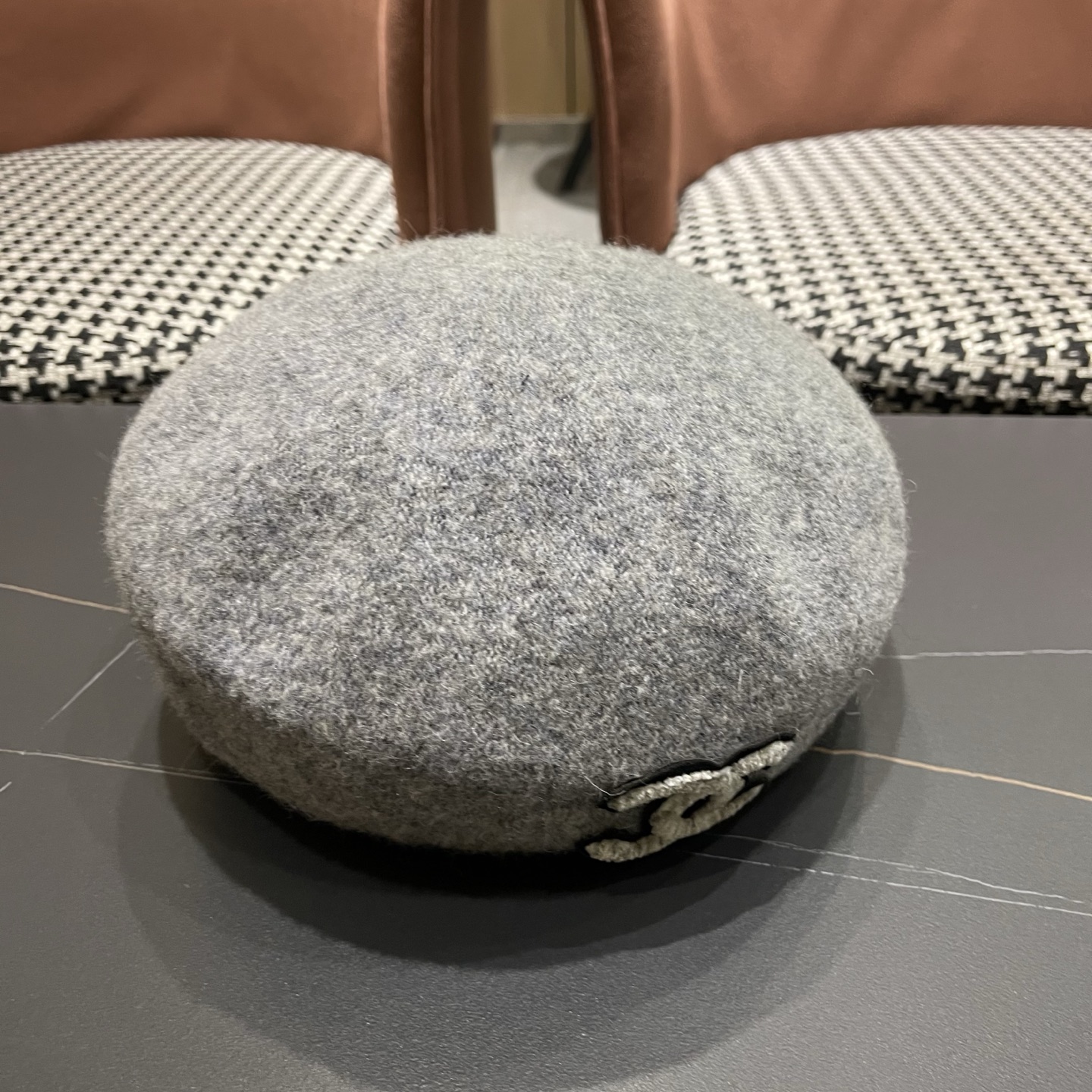 Chanel香奈儿新款贝雷帽，兔毛羊毛面料，小香风高级定制，女神必备，头围57cm